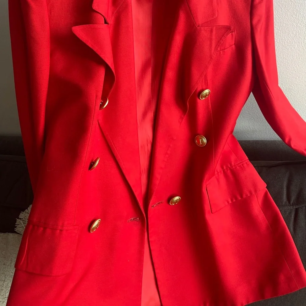 CHRISTIAN DIOR  double breasted BLAZER WITH GOLD BUTTON SIZE 6🔥